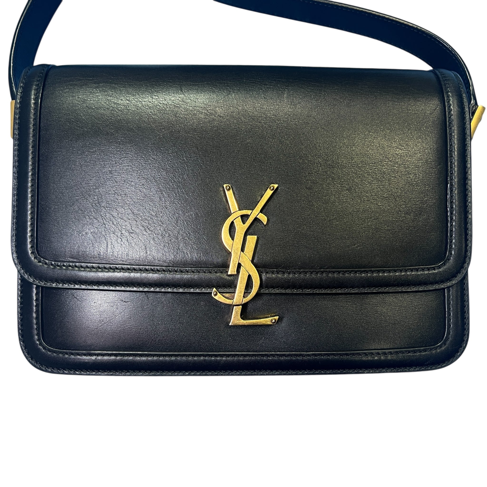 SAINT LAURENT Solferino Medium Satchel Calfskin Shoulder Bag
