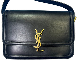 SAINT LAURENT Solferino Medium Satchel Calfskin Shoulder Bag