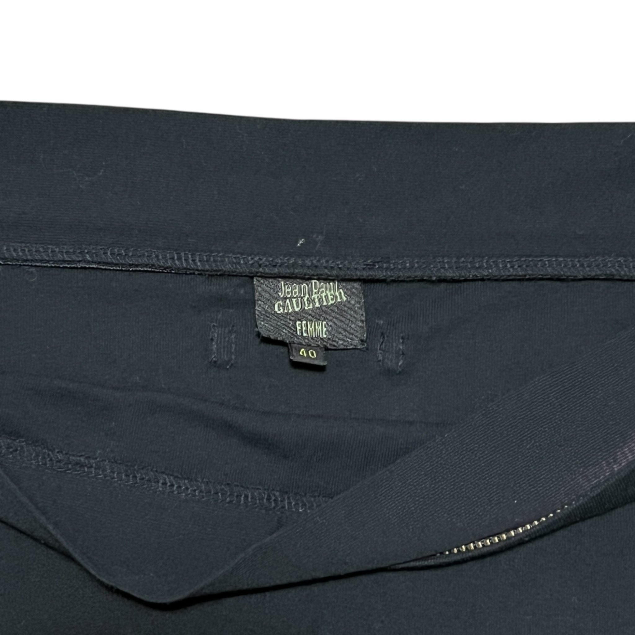 Jean Paul GAULTIER FEMME Waist Zip Line Ruffled Skirt