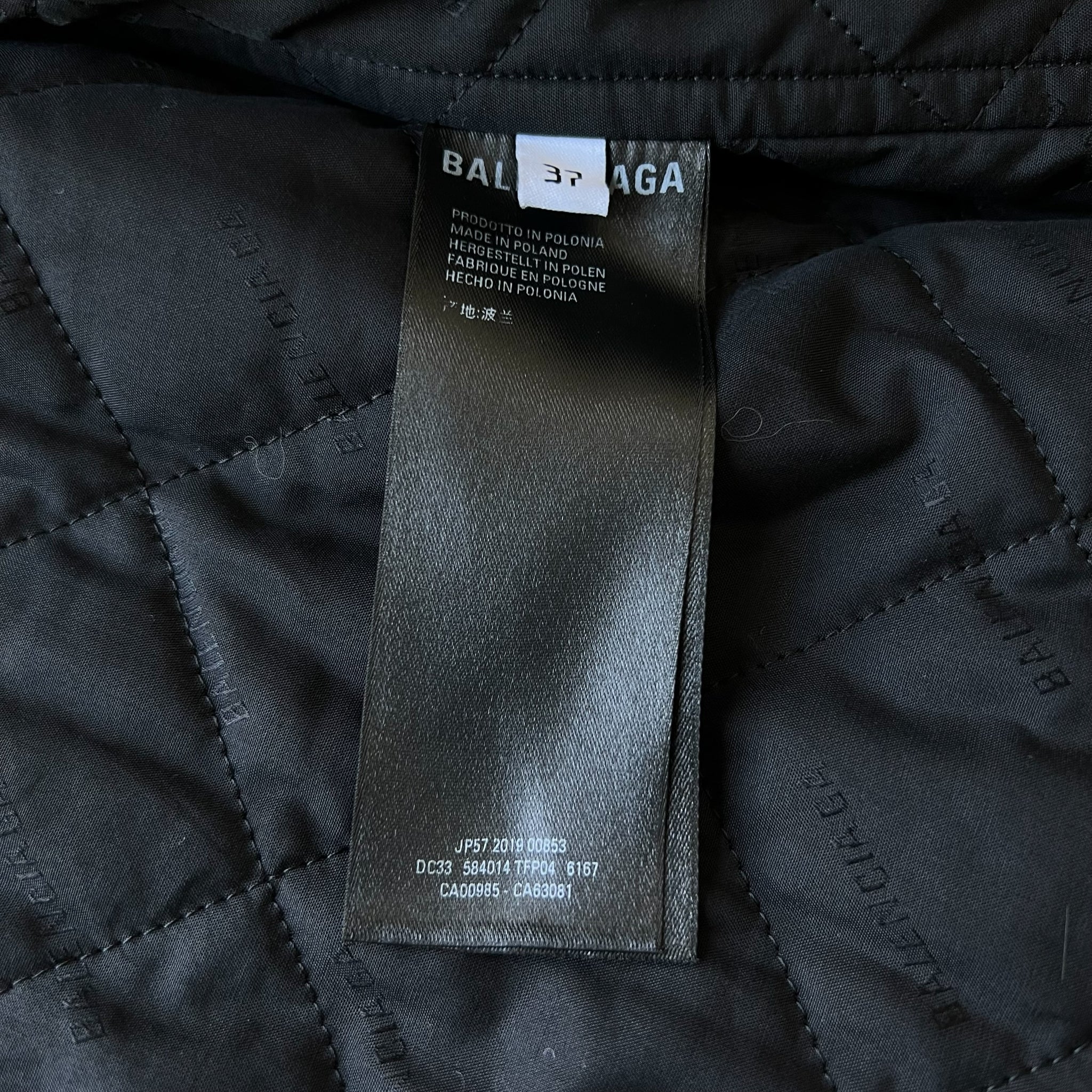 BALENCIAGA 19AW Flannel Check Flip Shirt