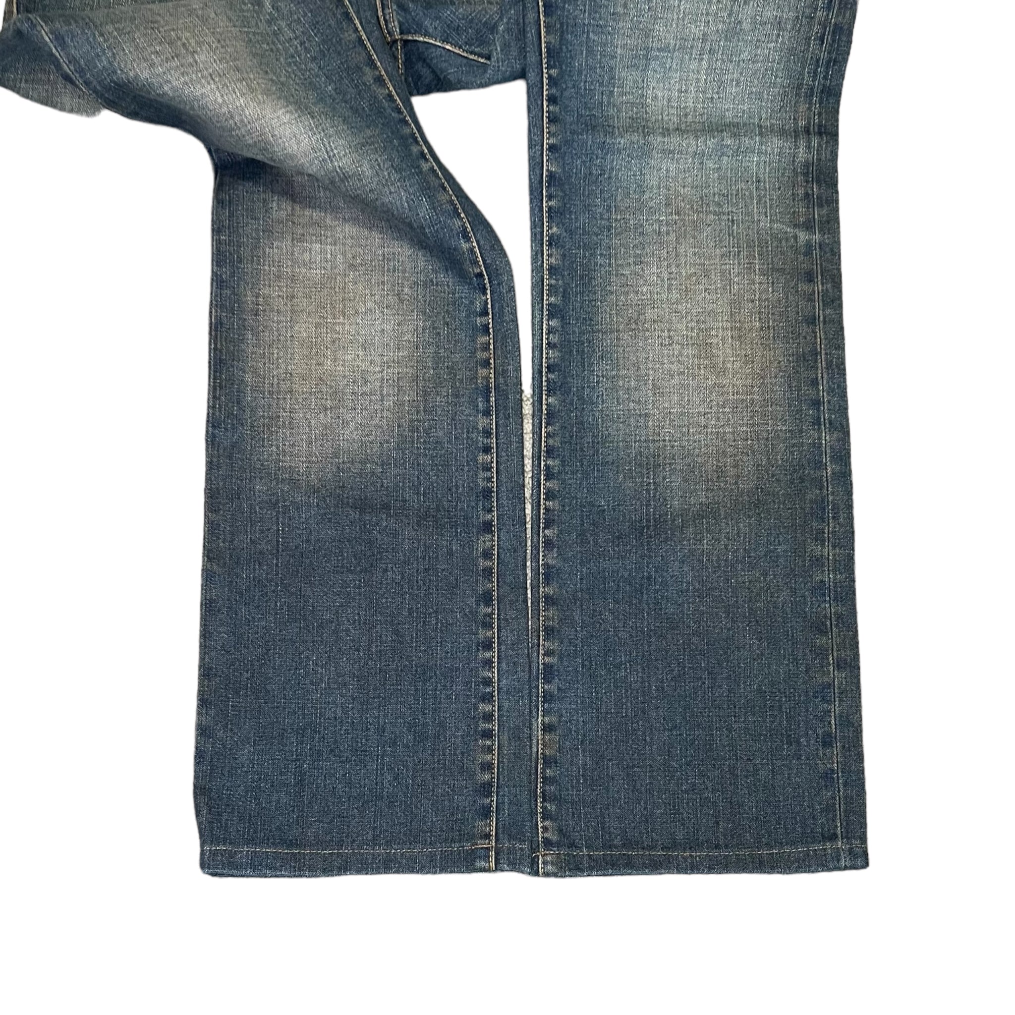 DIOR HOMME 2005AW DUST BACK ZIP DENIM PANTS HEDI SLIMANE