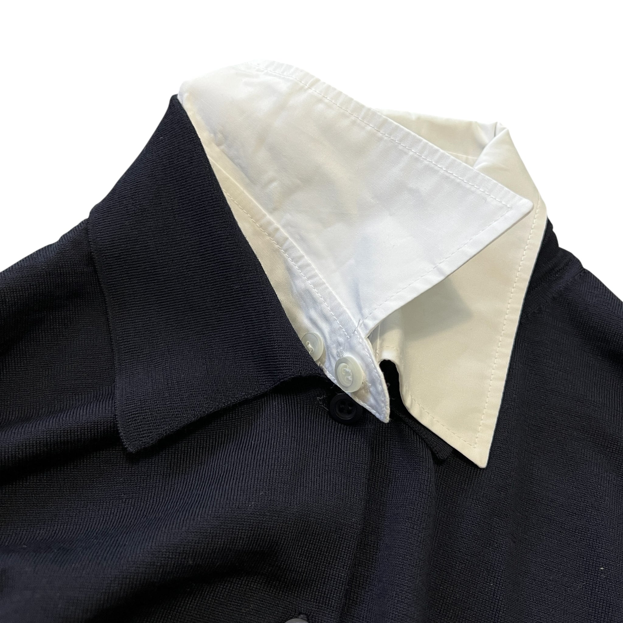 PRADA 2024SS Removable Collar Virginwool Knit Sweater