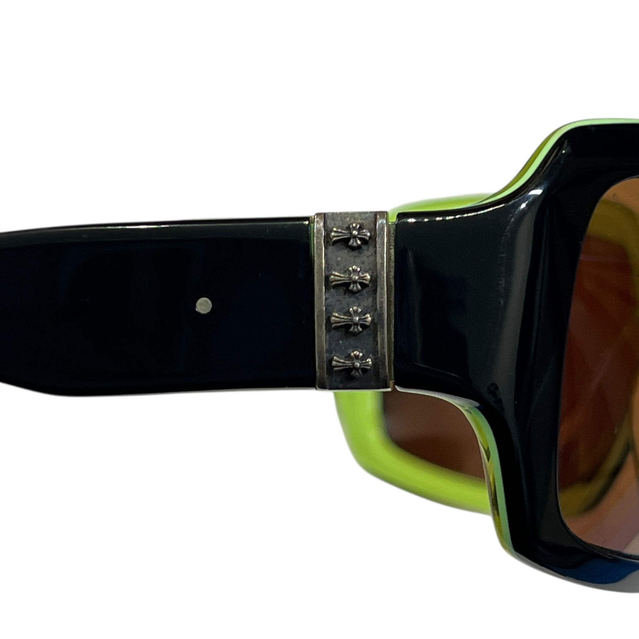 CHROME HEARTS Sunglasses CREAM Black / Light Green