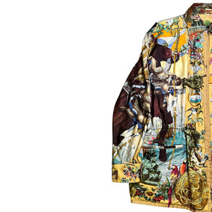 Hermes 1992 Hermes Rare historical silk r Reversible - Art by kermit Oliver