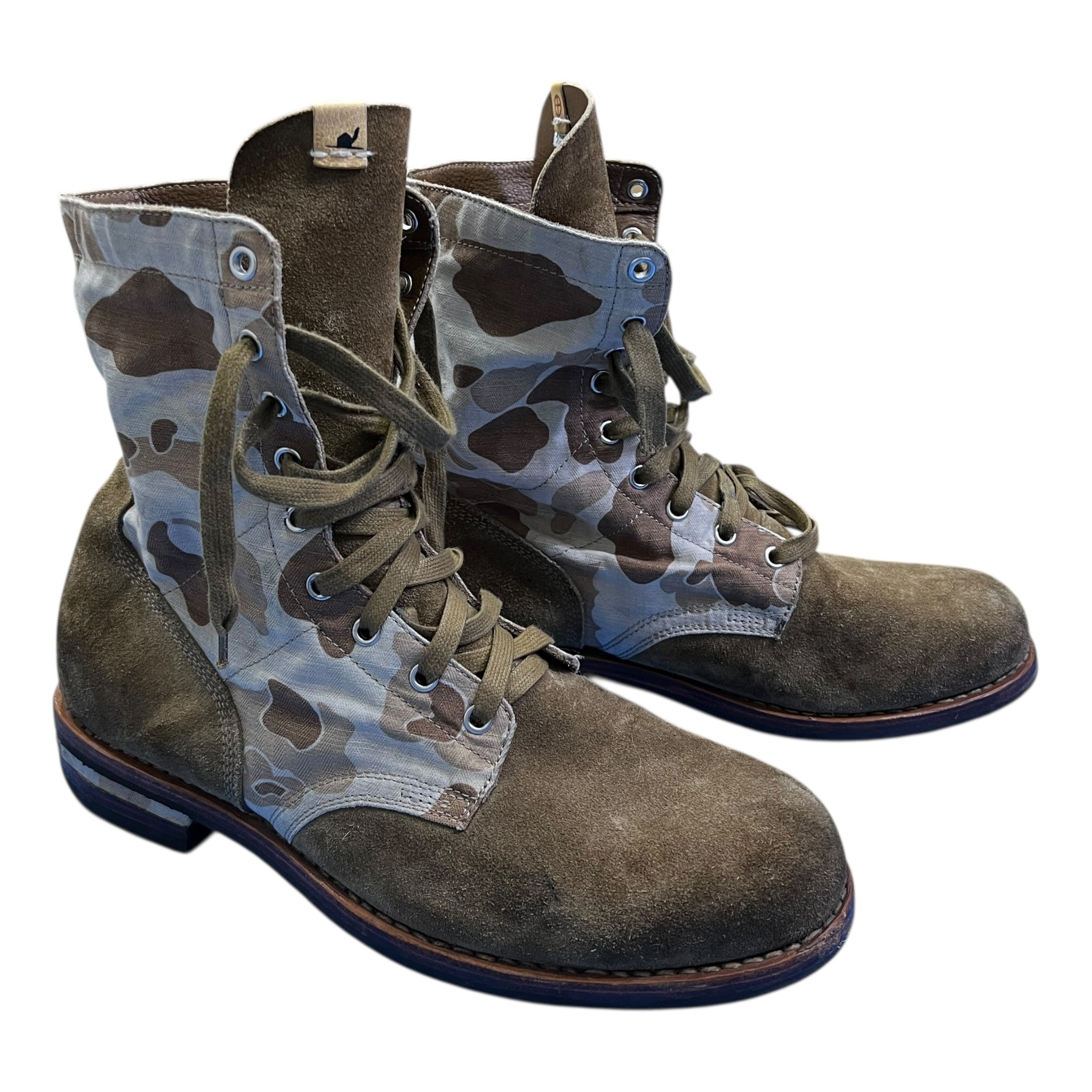 Visvim 2015SS Wallace Boots Folk High Top Camouflage Army Boots
