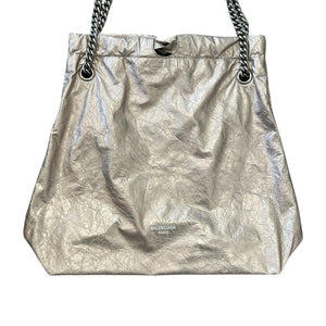 BALENCIAGA クラッシュ スモール チェーンショルダーバッグ メタリックシルバー
