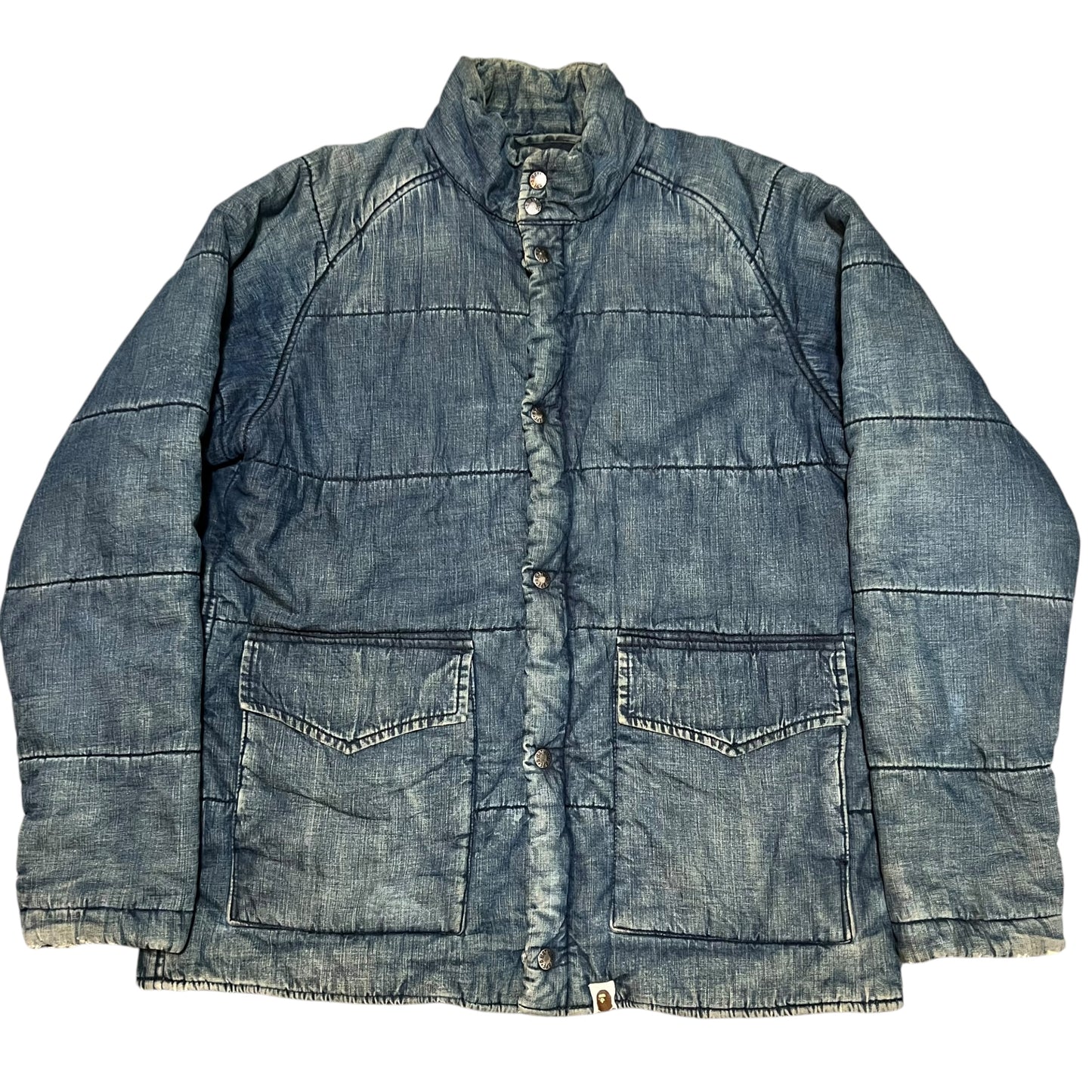 A BATHING APE Indigo Denim Puffer Down Jacket