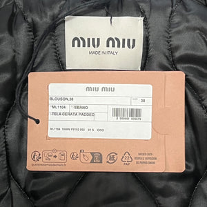 MIU MIU 2024AW Waxed Canvas Boulson Jacket
