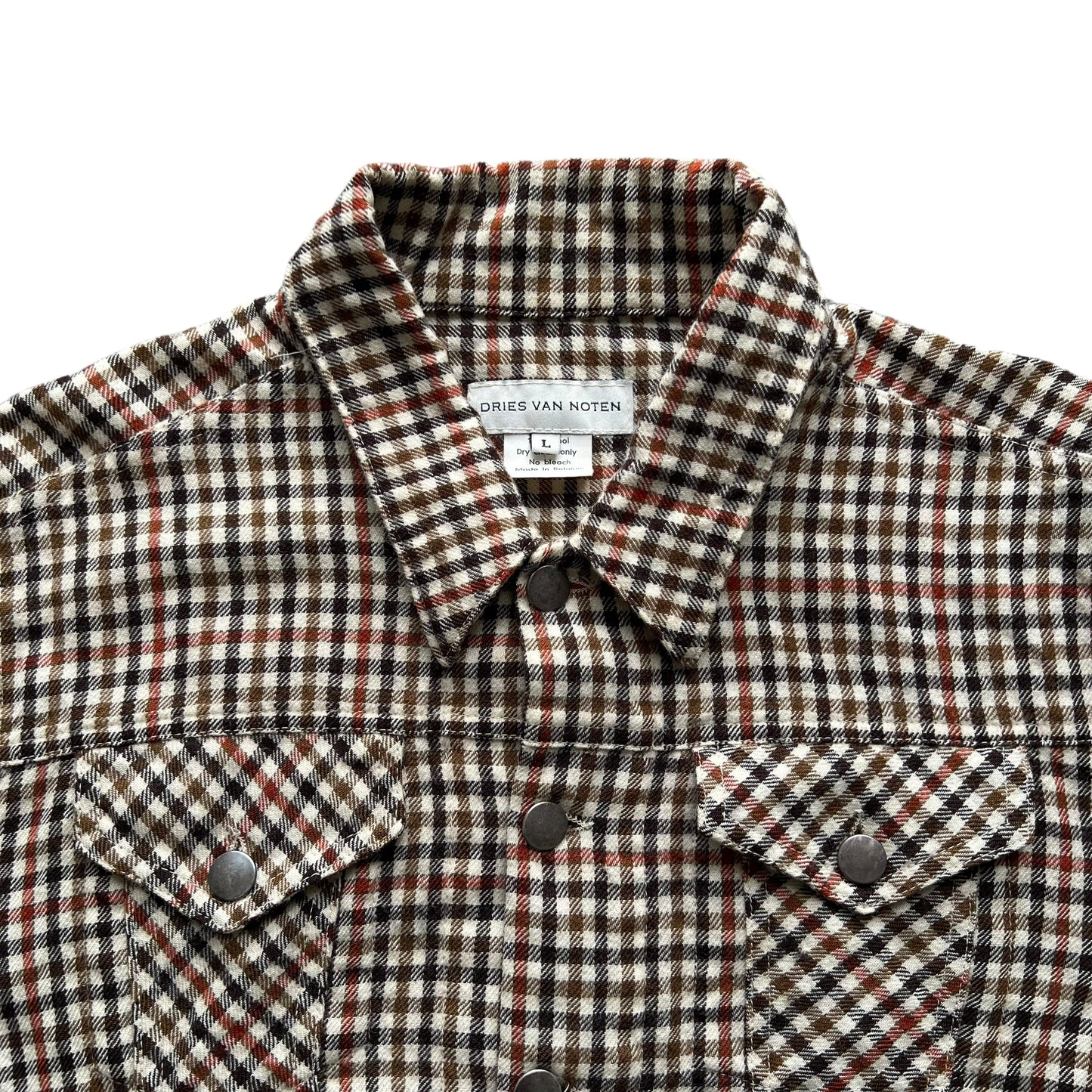 DRIES VAN NOTEN wool check work jacket