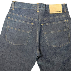 SAINT LAURENT JEANS BUTTON FLY STRAIGHT DENIM PANTS 90s HEDI SLIMANE
