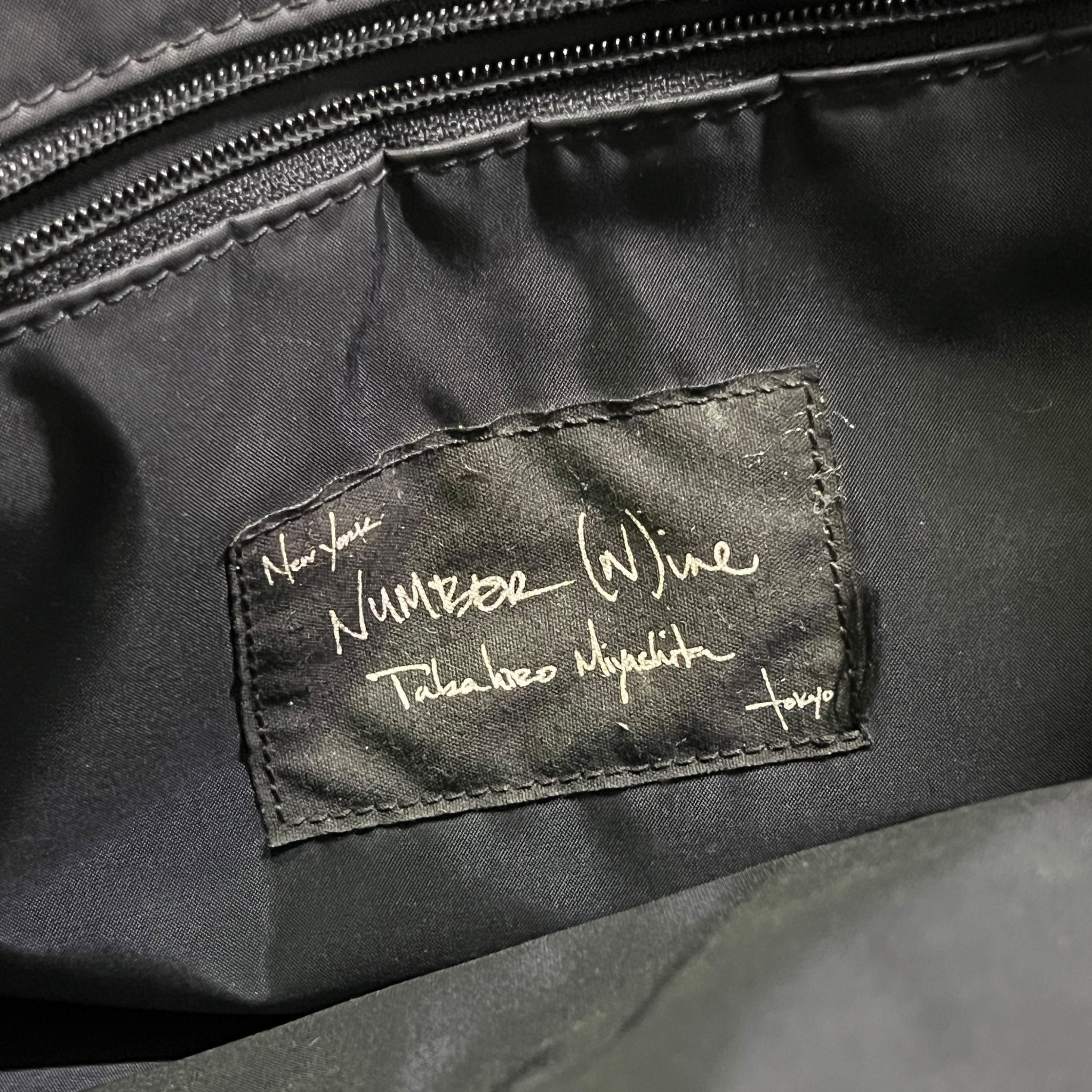 NUMBER (N)INE 2000's Archive Leather Expandable Tote Bag