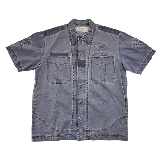 UNDERCOVER 1999SS RELIEF OVER-DYED NAVY BUTTON DOWN SHIRTS