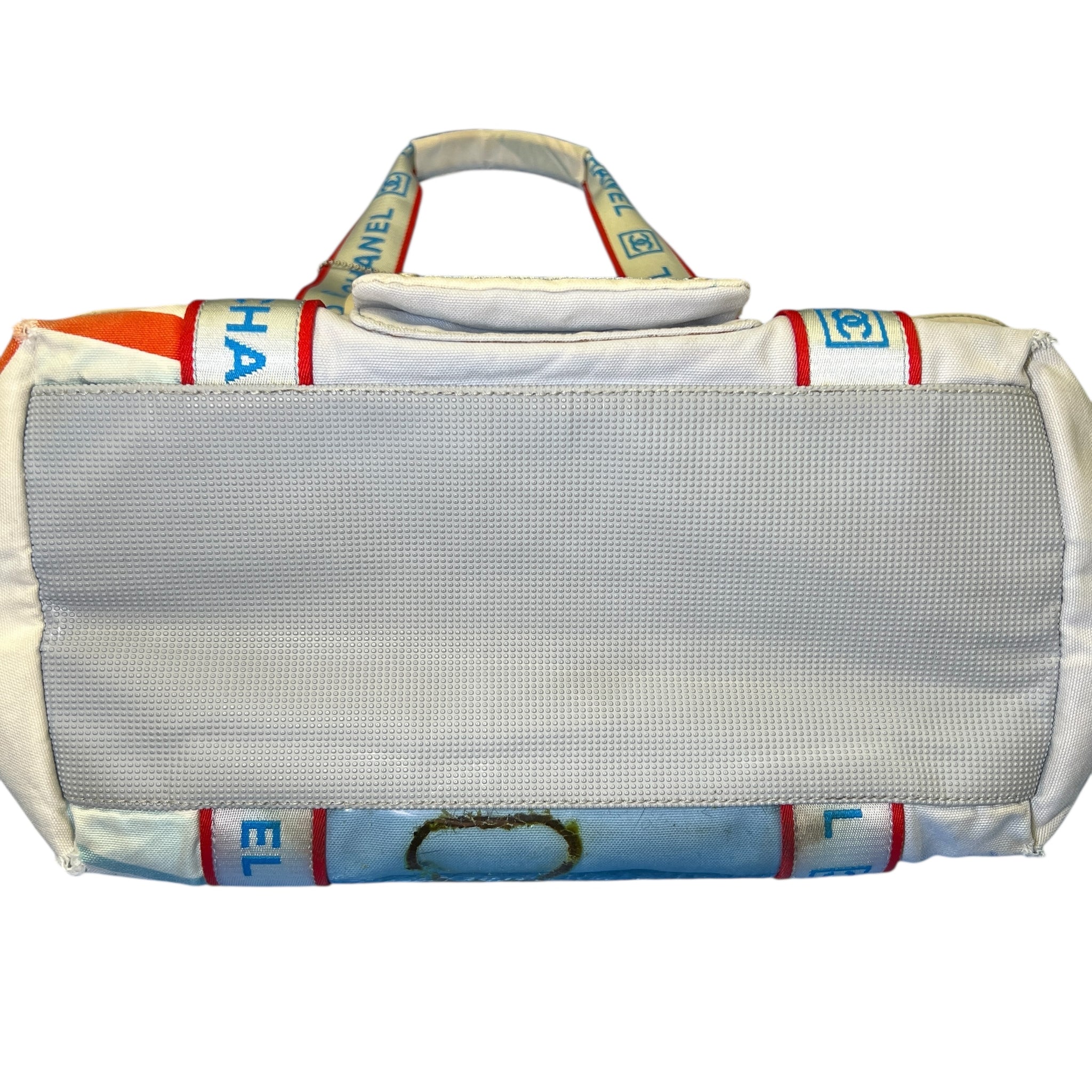 CHANEL " SPORTS / SURF LINE " High Summer Camellia Canvas Tote Bag Shoulder Bag