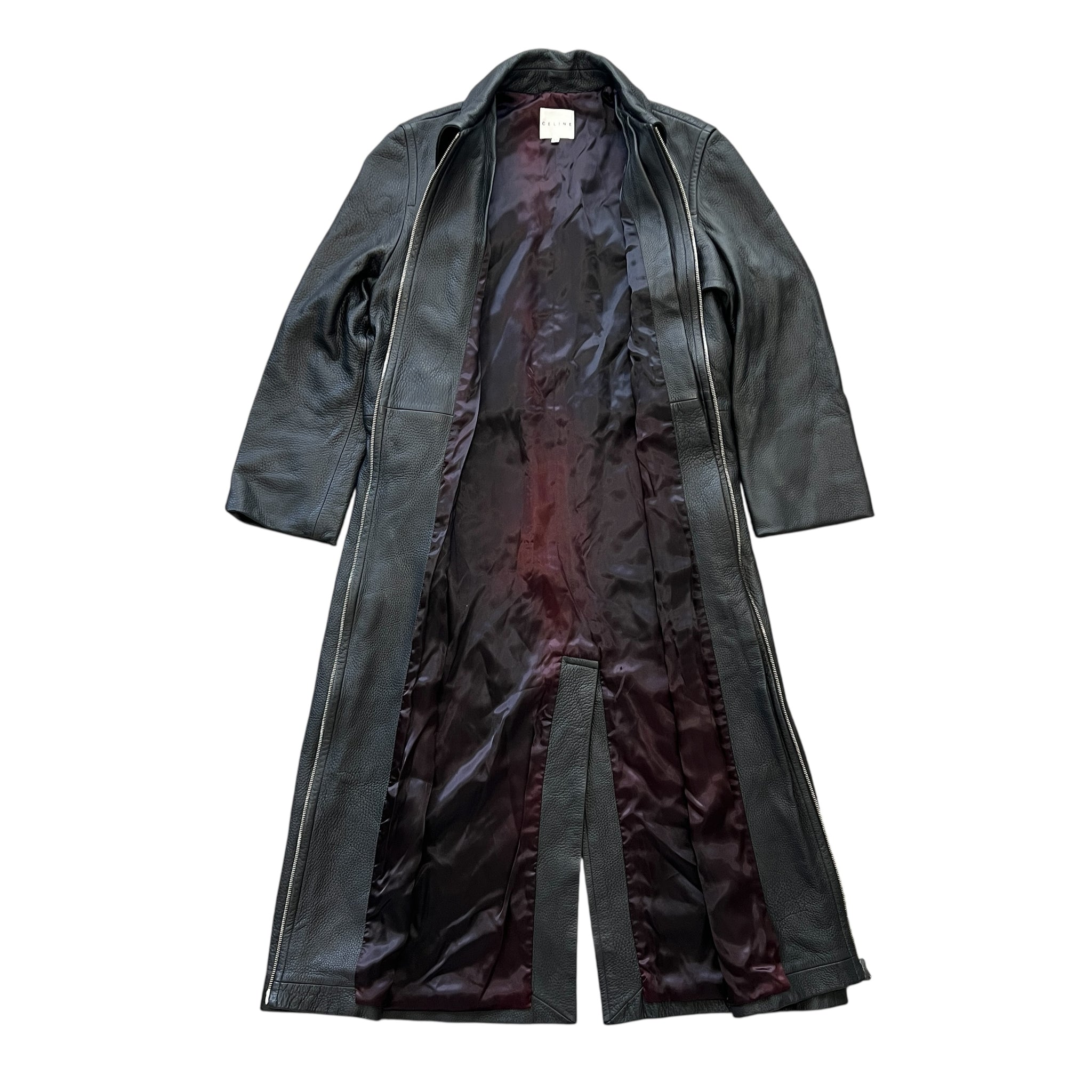 CELINE Vintage Deerskin Leather Long Coat