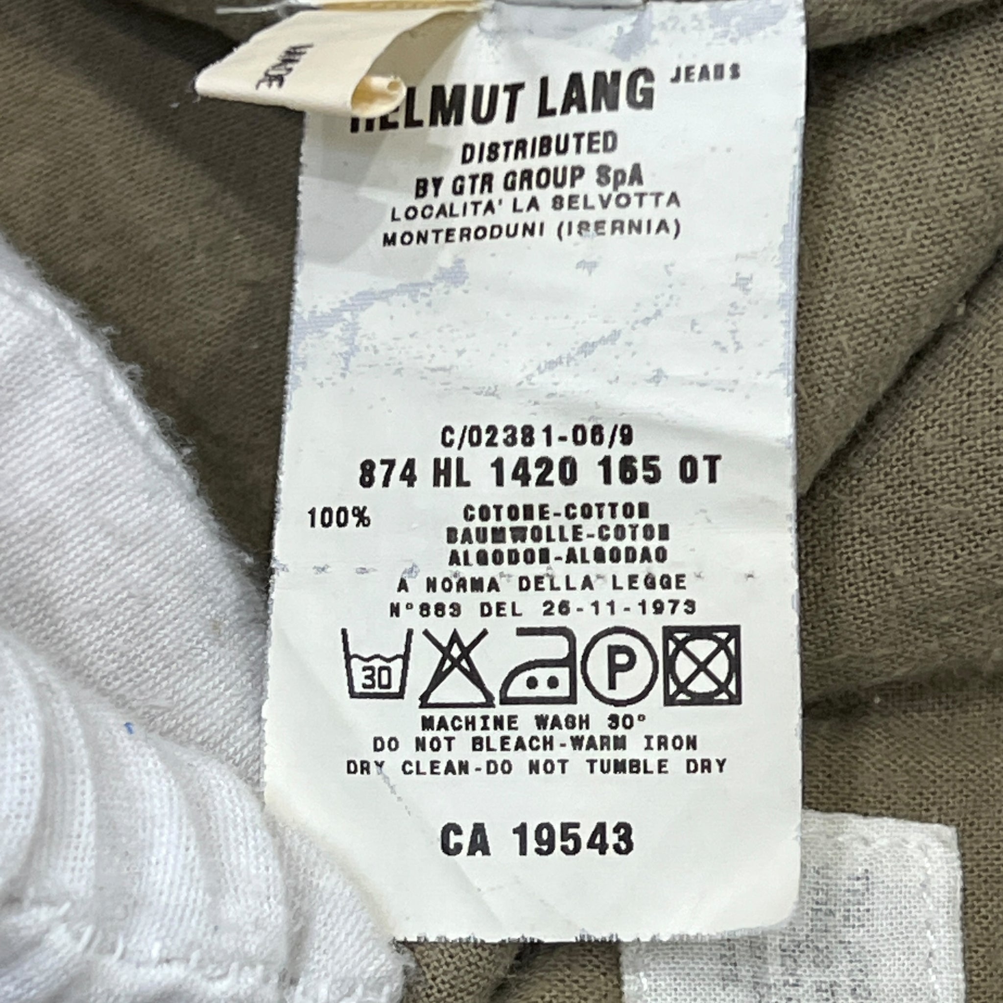 HELMUT LANG 1999AW Vintage Moleskin Astro Biker Pants 