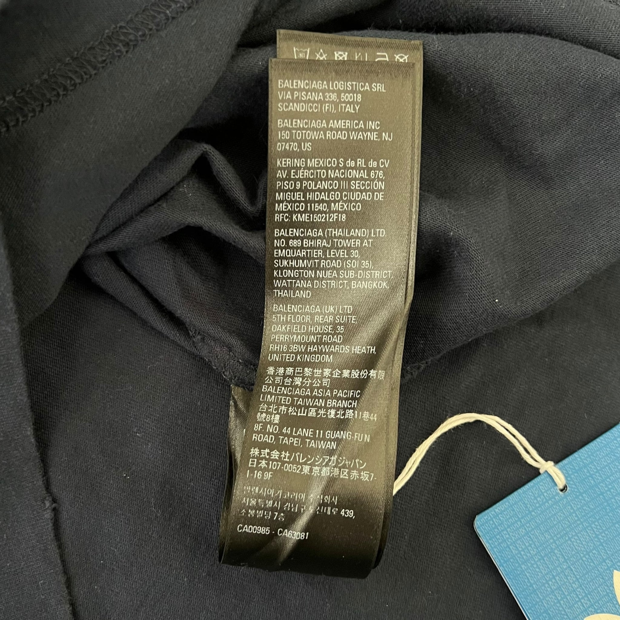 BALENCIAGA adidas 2022AW Distressed Three Line Logo Cotton L/S Shirts