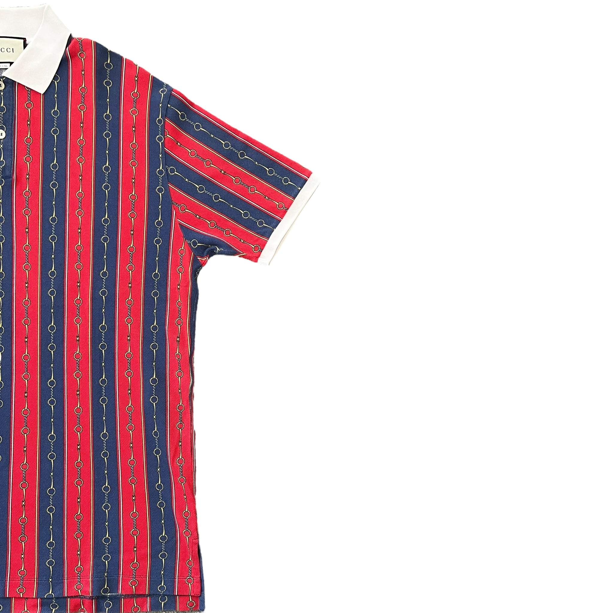GUCCI 20SS Horsebit Chain Printed Oversize S/S Polo