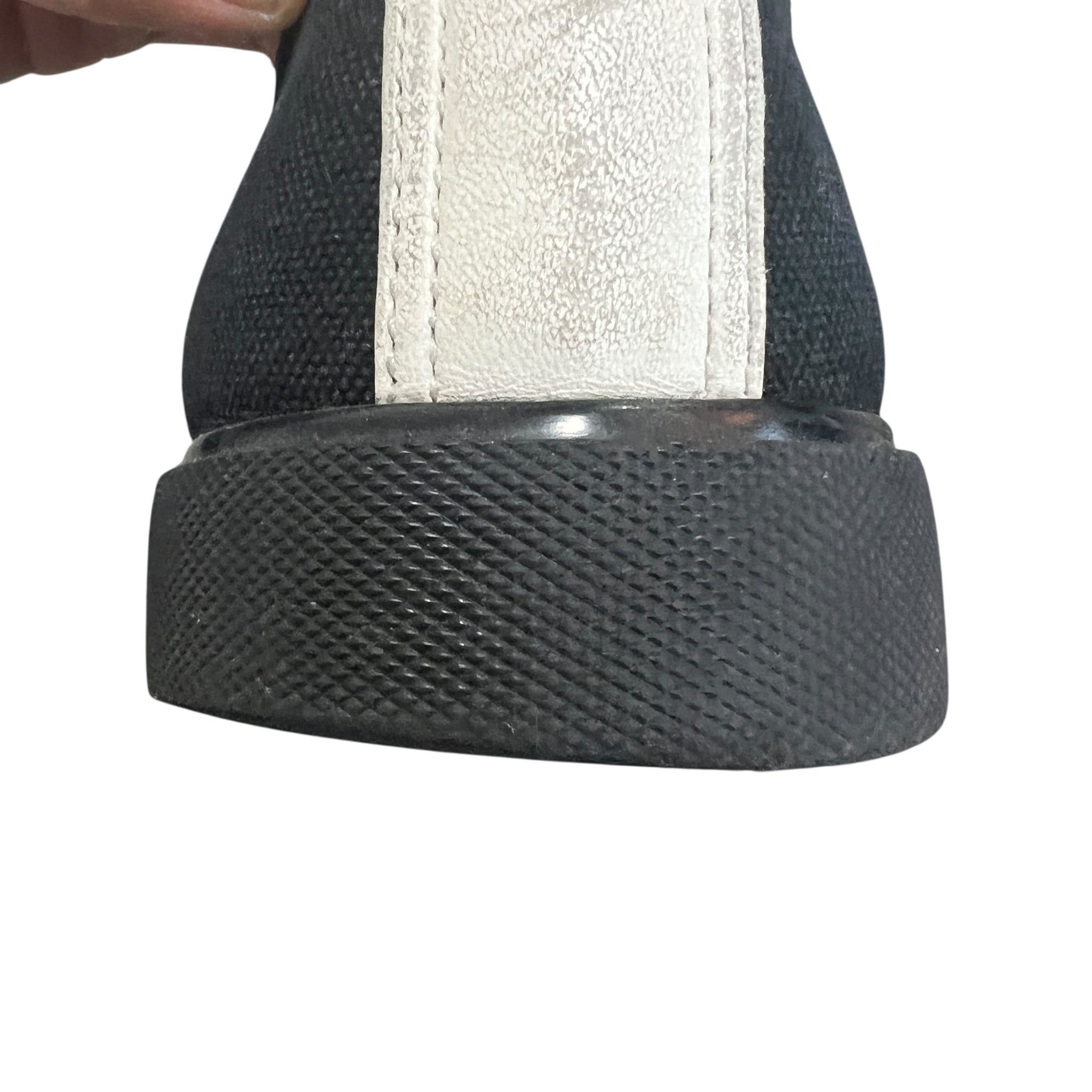 HELMUT LANG 1998 Canvas and Leather Combination Sneakers Black
