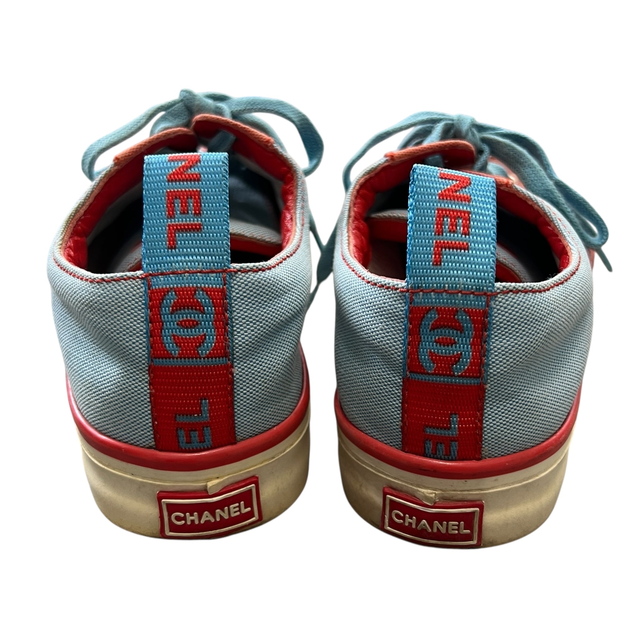 CHANEL 2002SS Sport Line Canvas Logo Sneaker Low