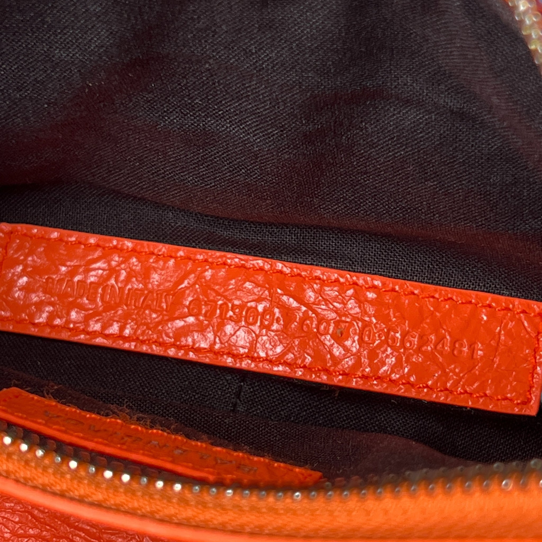 BALENCIAGA 2023SS Le Cagole Shoulder Bag XS Arena Lamb Neon Orange