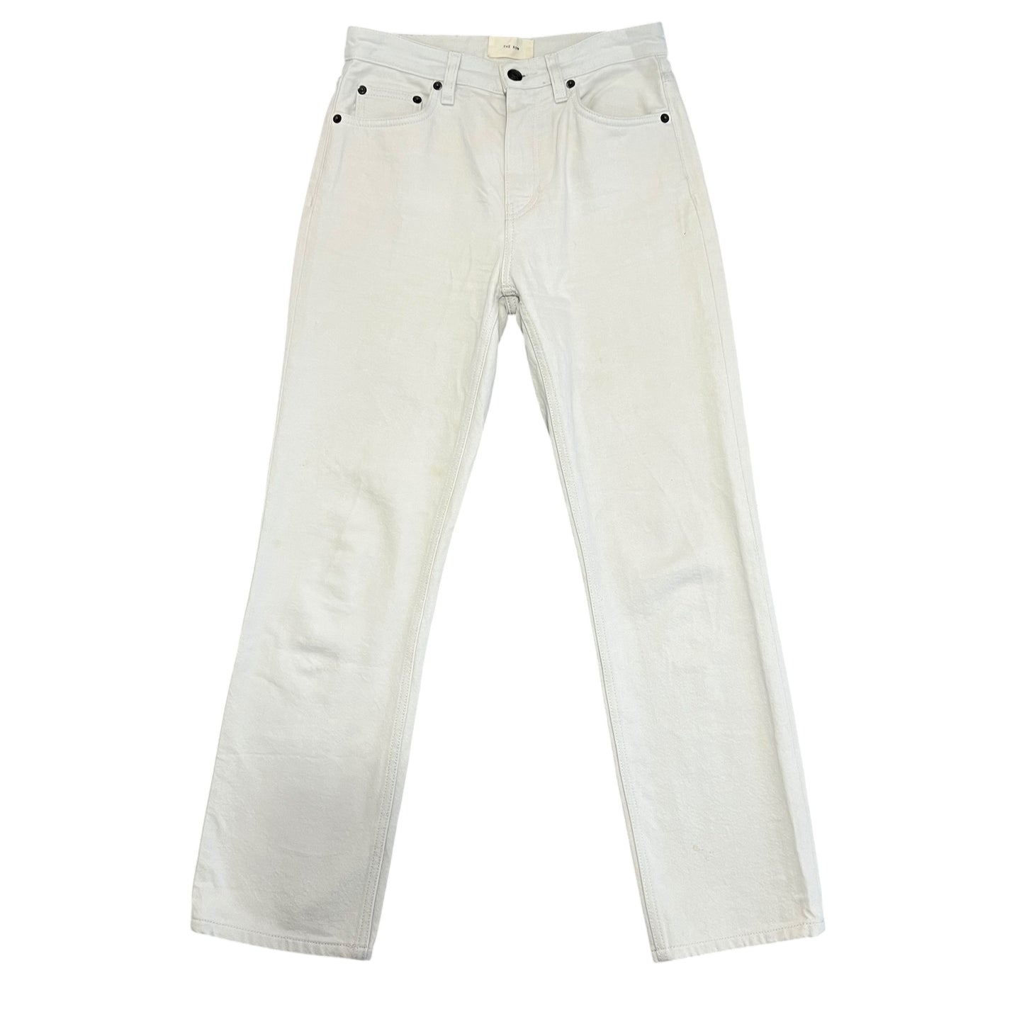 THE ROW White Straight Denim Pants