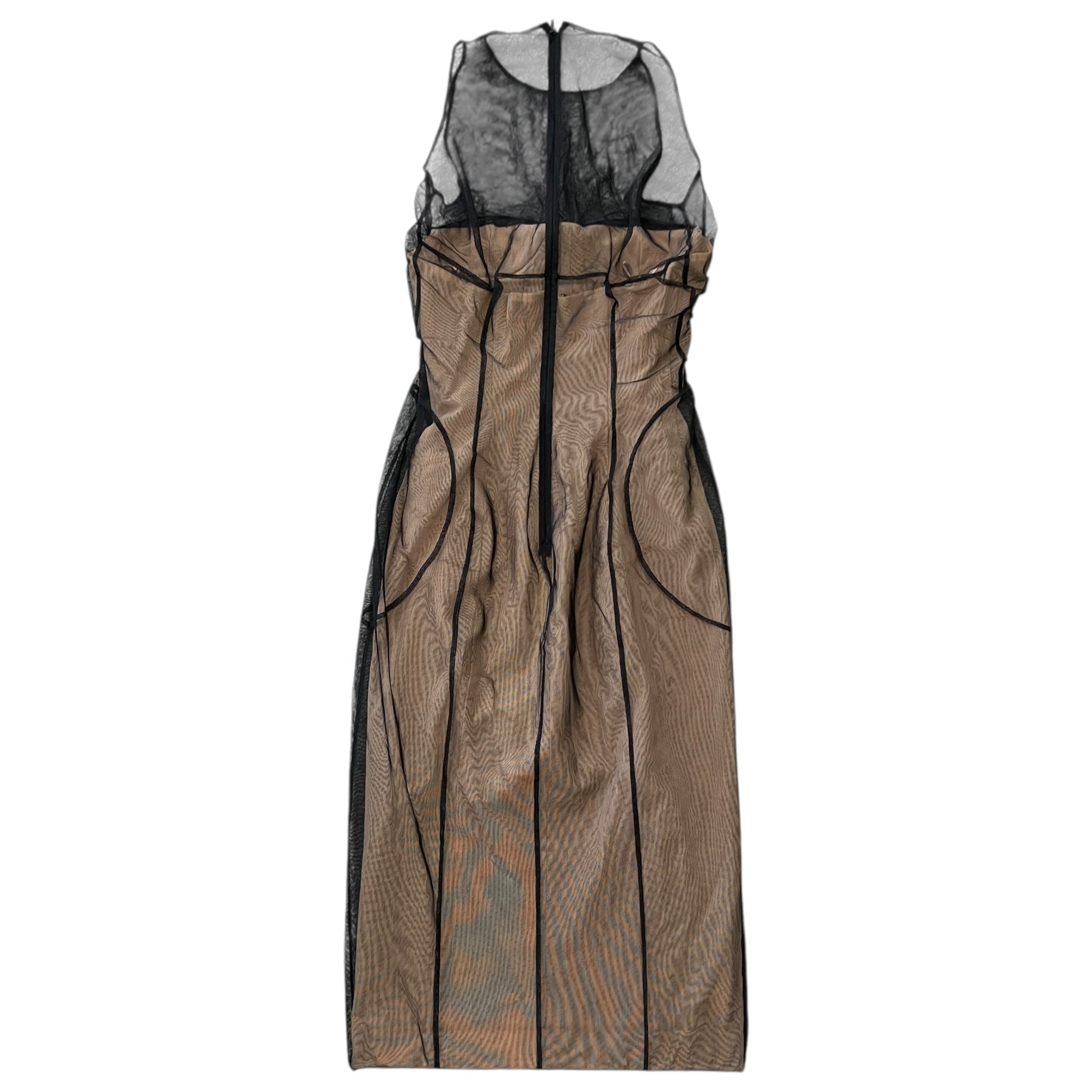 GUCCI By TOM FORD 2001SS Runway Mesh Corset Bodycon Dress