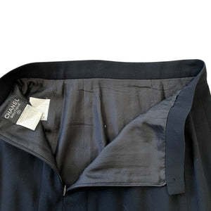 CHANEL Coco Button Wool Skirt