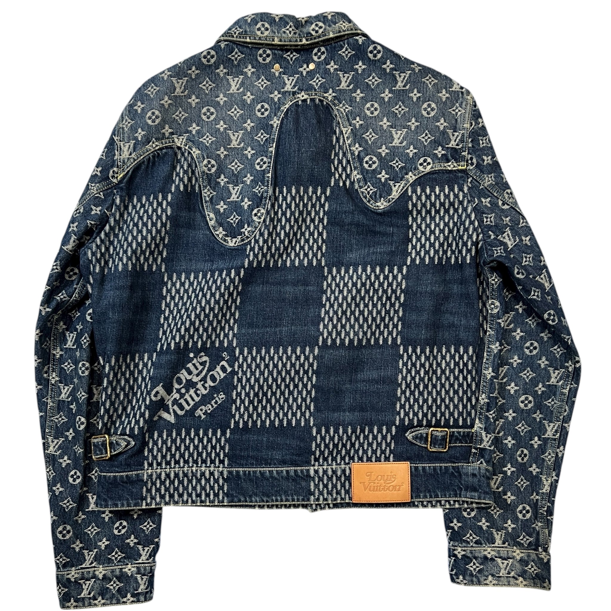 LOUIS VUITTON 2020AW × NIGO Giant Damier Waves Monogram Denim Jacket