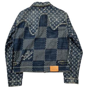 LOUIS VUITTON 2020AW × NIGO Giant Damier Waves Monogram Denim Jacket