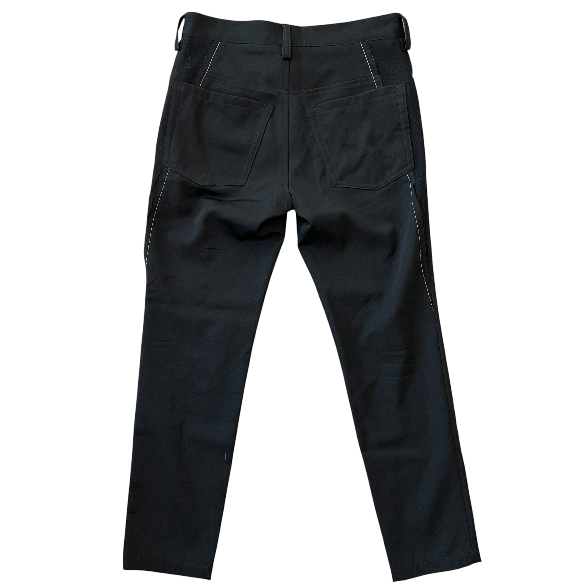 Y's Wool Knit-Paneled Trousers