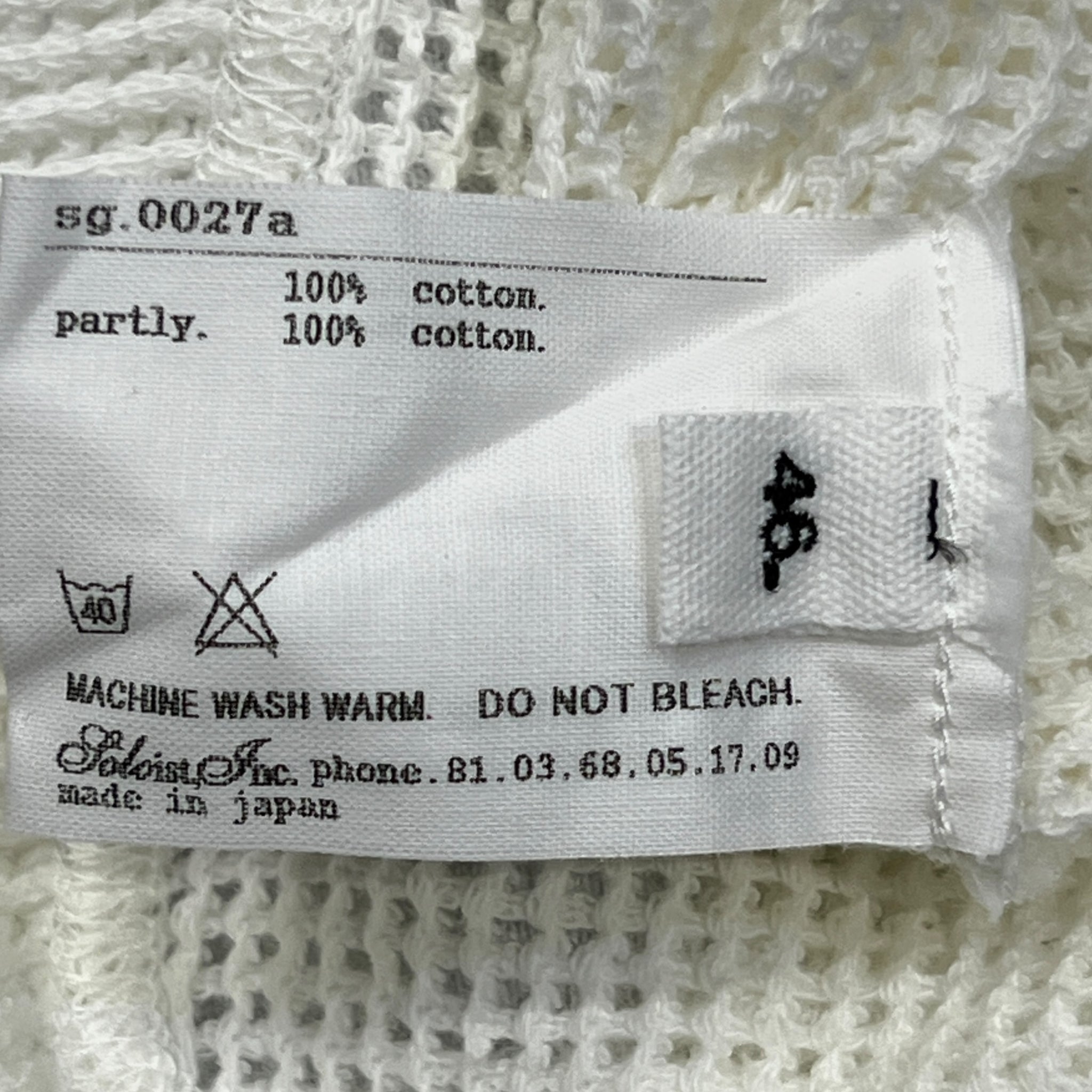 TAKAHIROMIYASHITA The Soloist. 2025SS Utility Mesh Tank Off-white