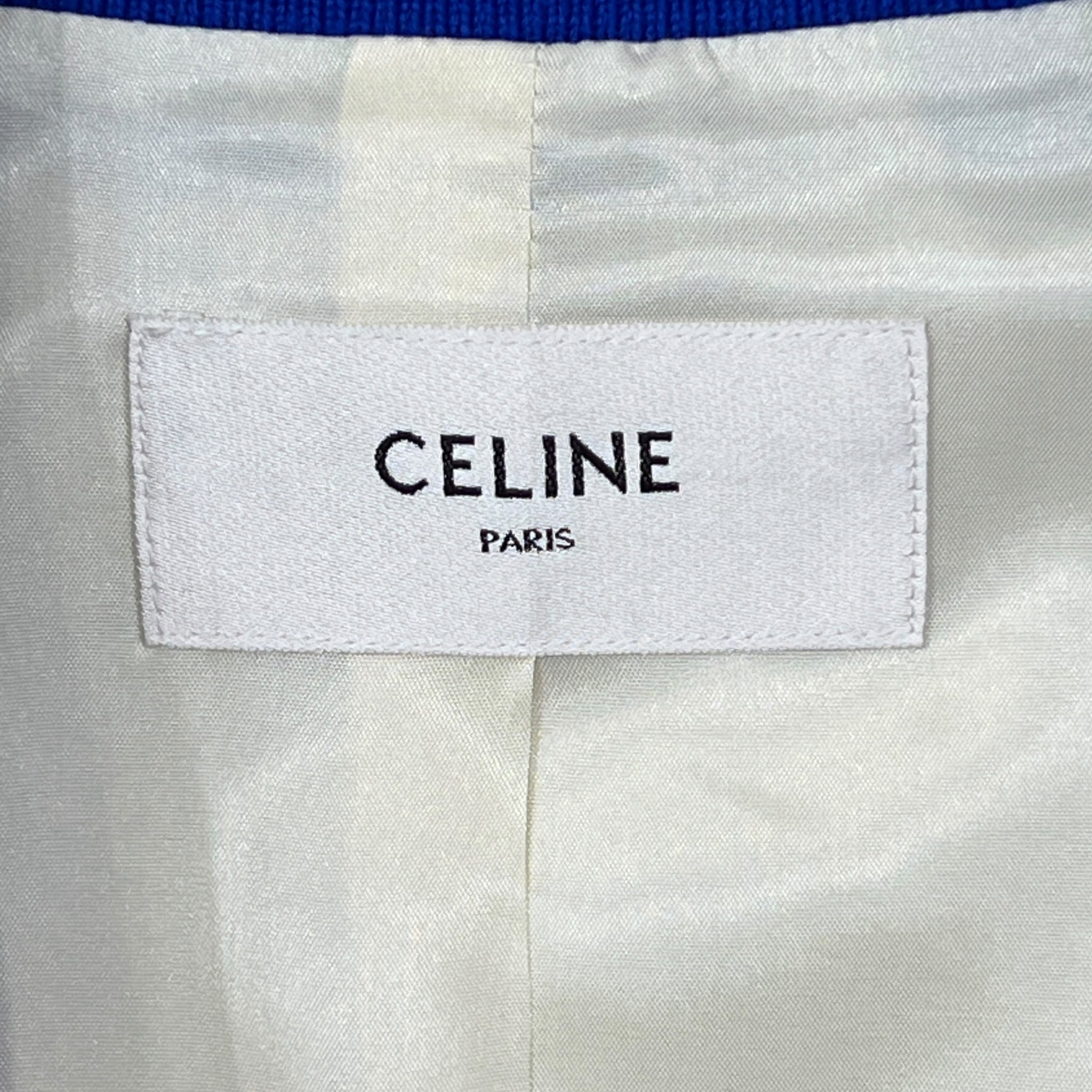 CELINE 2023SS HEDI SLIMANE American Souvenir Satin Teddy Bomber Jacket