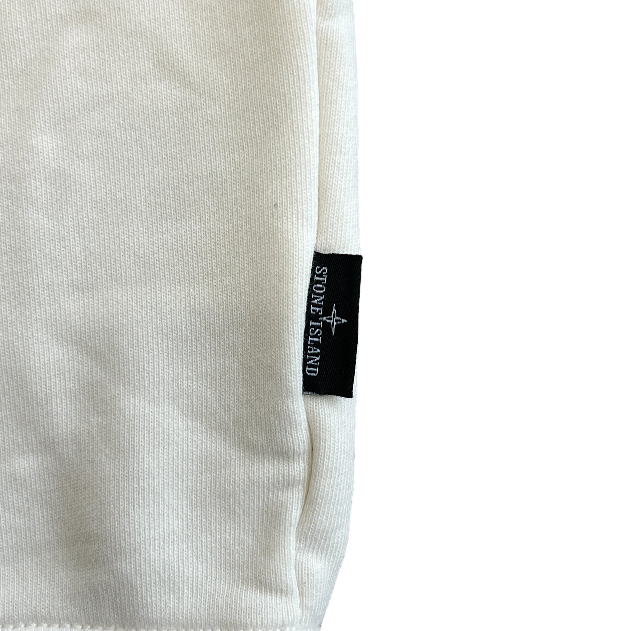 STONE ISLAND Garment-Dyed Logo Cotton Sweatshirt – Off-White