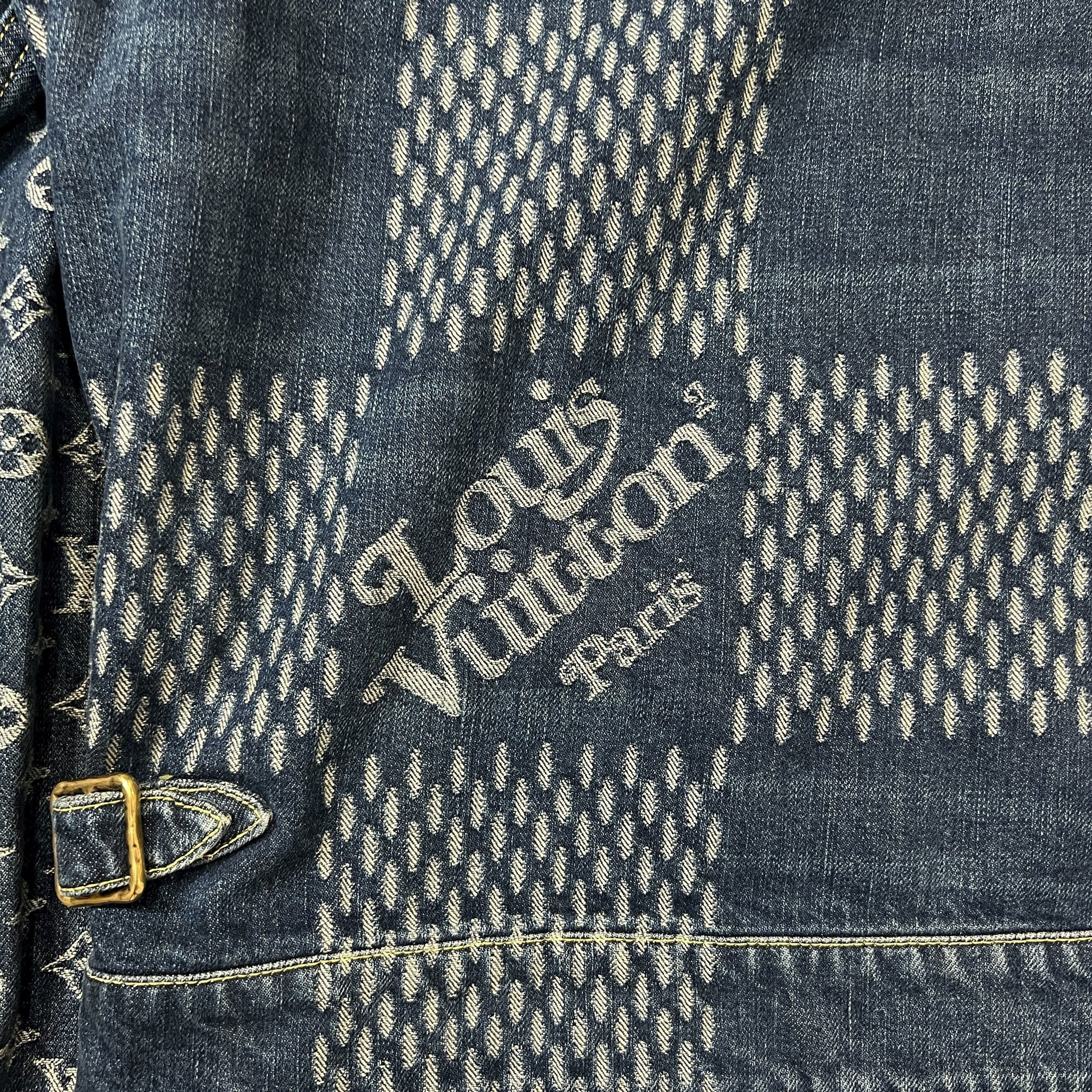 LOUIS VUITTON 2020AW × NIGO Giant Damier Waves Monogram Denim Jacket