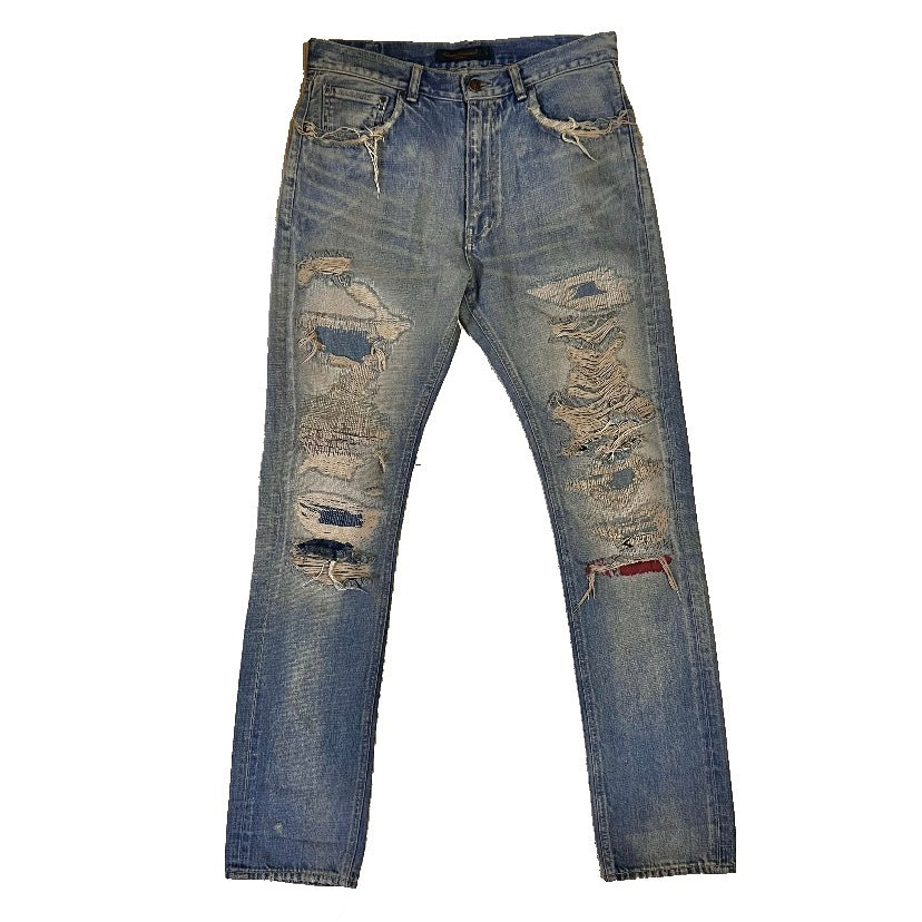 UNDERCOVER 2004AW BUT BEAUTIFUL 68 RED YARN JEANS JUN TAKAHASHI –  SEVENSTARCLOTHING