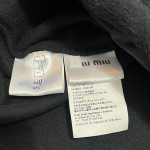 MIU MIU 2024AW Logo Half Zip Fleece Sweat