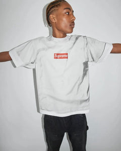 SUPREME × MM6 Tromp l'oeil Box Logo T-Shirt