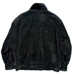 HERMÈS Pigskin Suede Double-Breasted Jacket