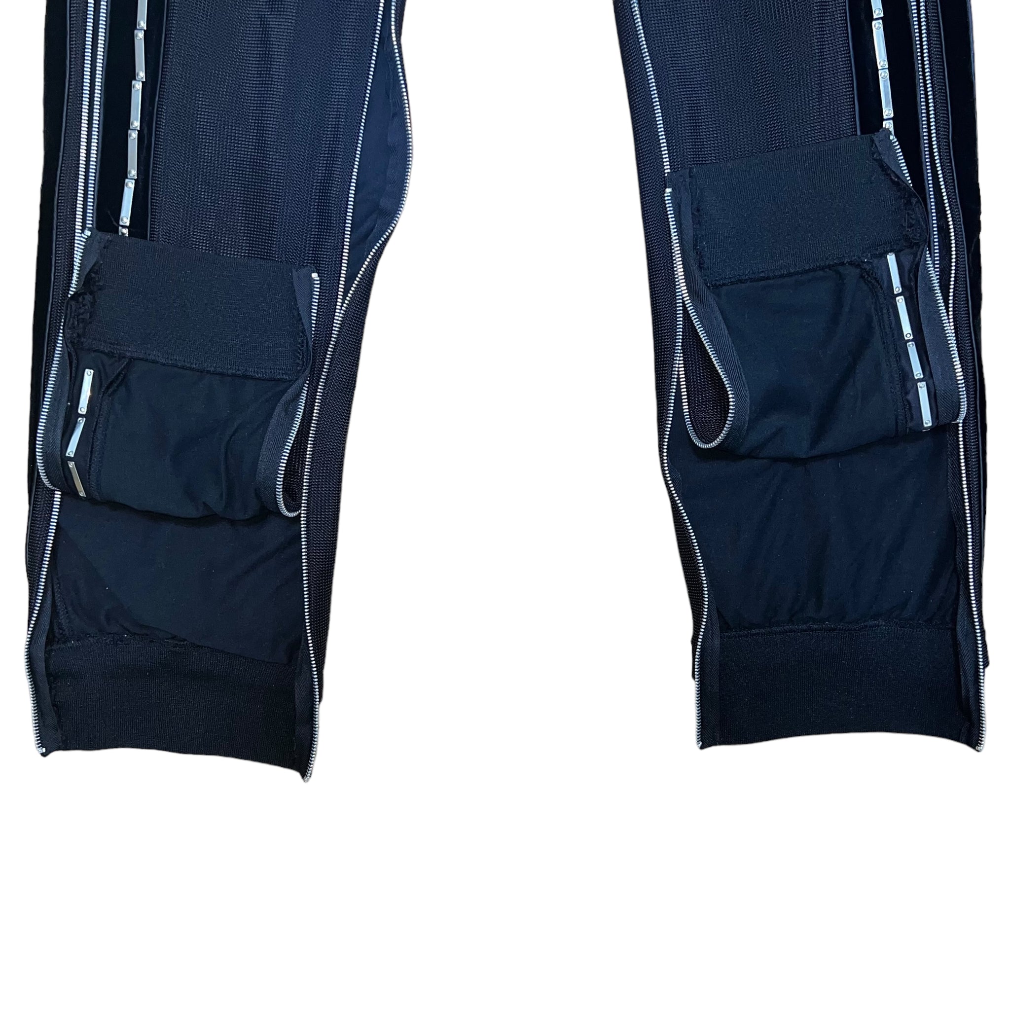 DOLCE&GABBANA 2001SS MULTI ZIP MESH TRACK PANTS