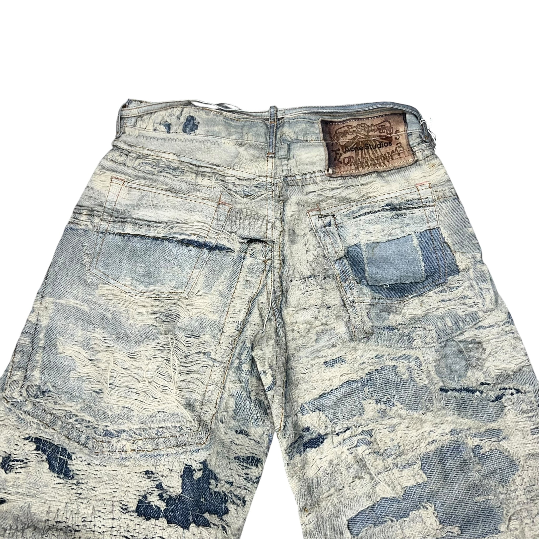ACNE STUDIOS 2024SS  DIGITAL DISTRESSED PRINTED TROMP L'OEIL JEANS