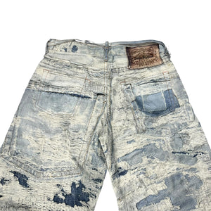 ACNE STUDIOS 2024SS  DIGITAL DISTRESSED PRINTED TROMP L'OEIL JEANS