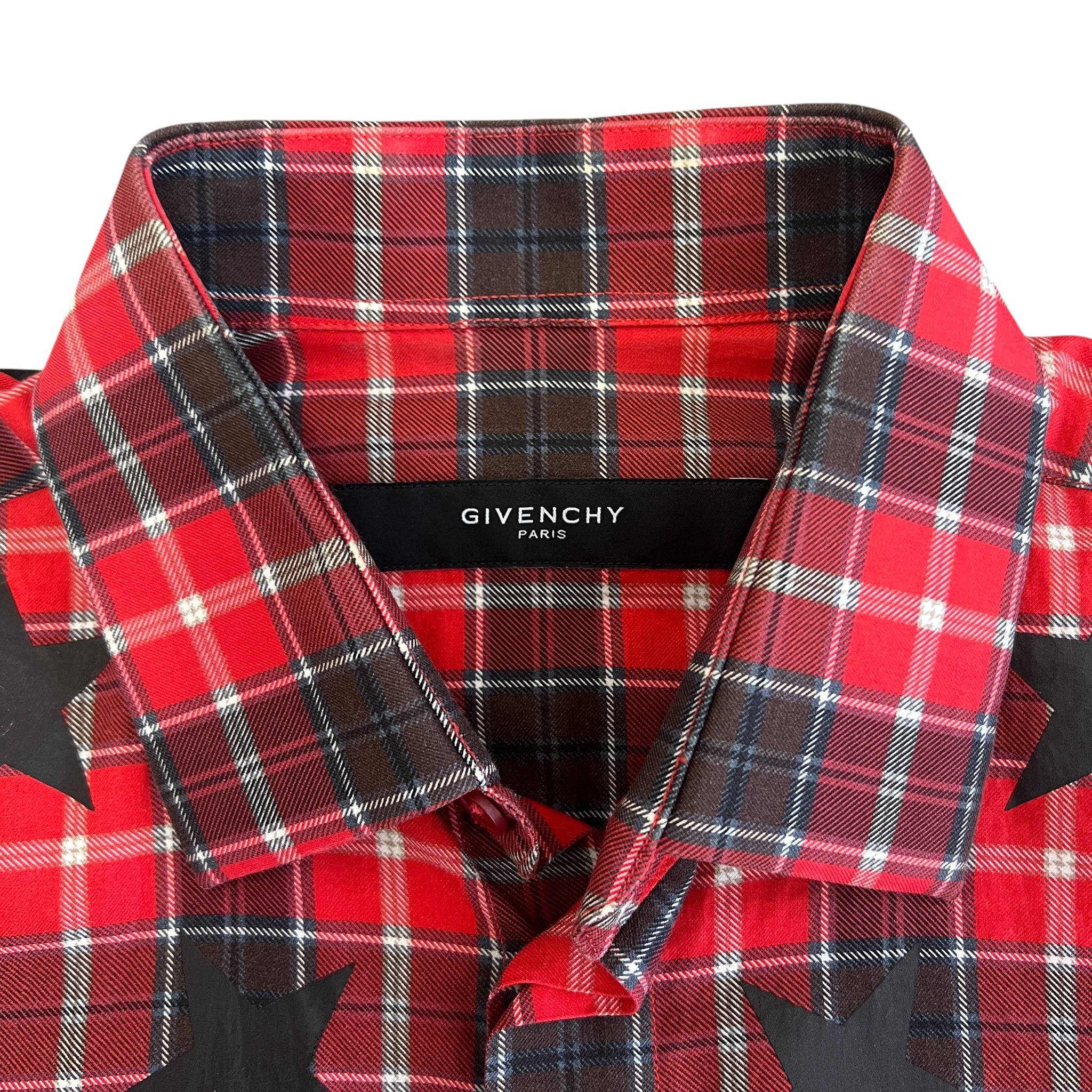 GIVENCHY 2015AW Riccardo Tisci Star Print Check Shirt