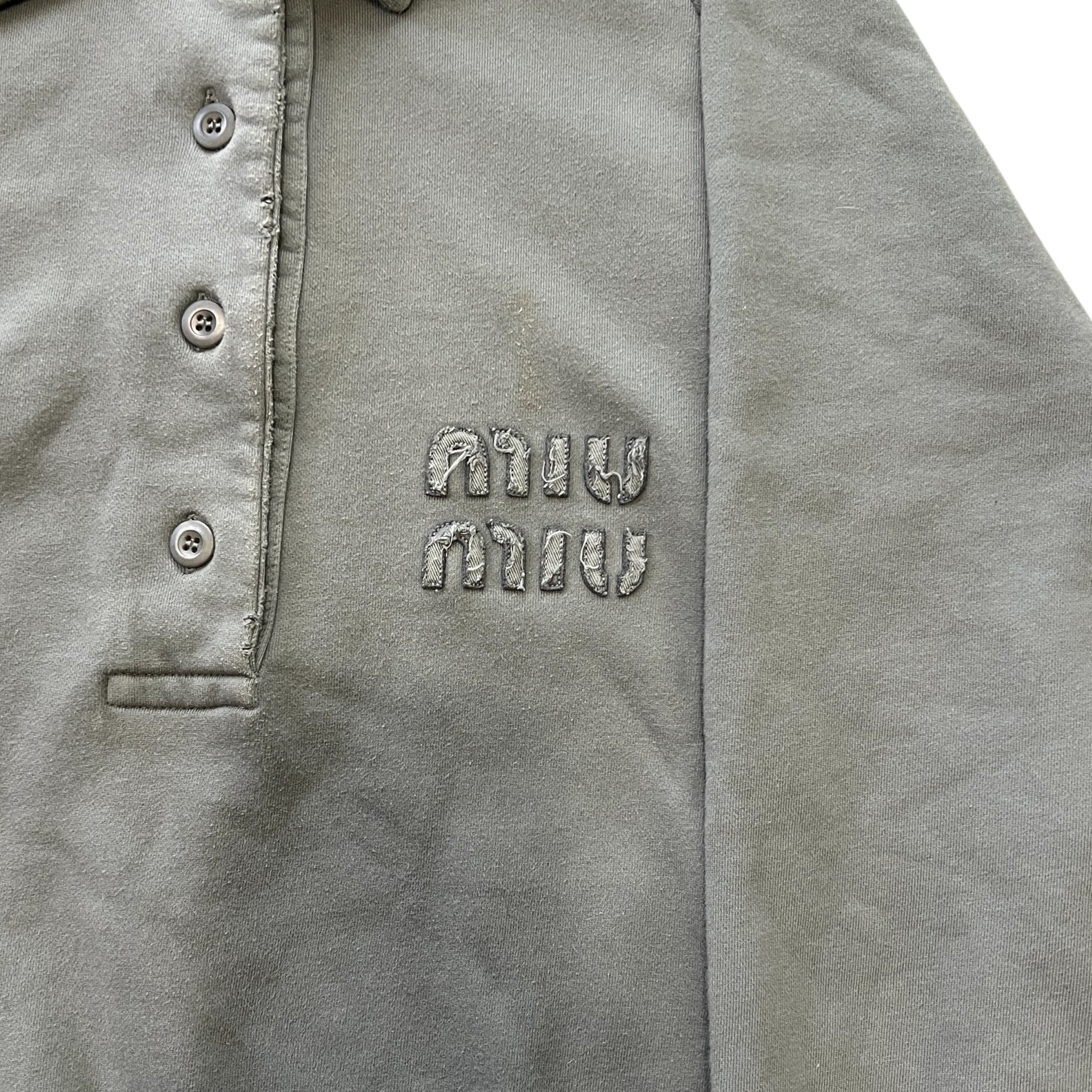 MIU MIU Garment-dye Cotton Sweat Shirt Hoodie