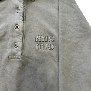 MIU MIU Garment-dye Cotton Sweat Shirt Hoodie