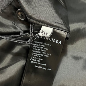 BALENCIAGA 2023 Winter Look9 Pinstripe Tailoring Wool Deconstructed Double Jacket 1360 X