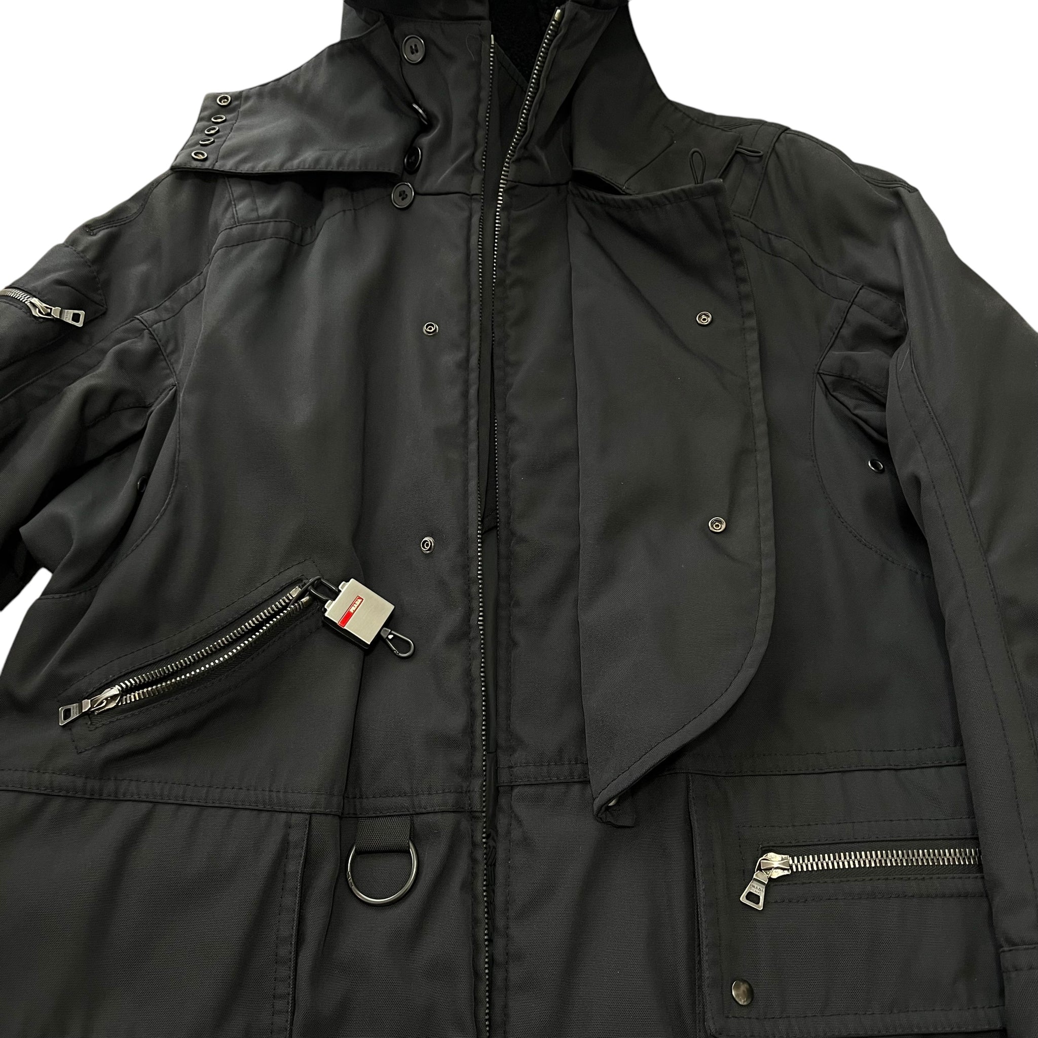 PRADA 1999AW Multi Zip Ultimate Utility MASK Bontage Jacket