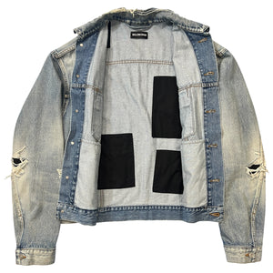 BALENCIAGA 2020AW Demna Gvasalia Distressed Denim Jacket