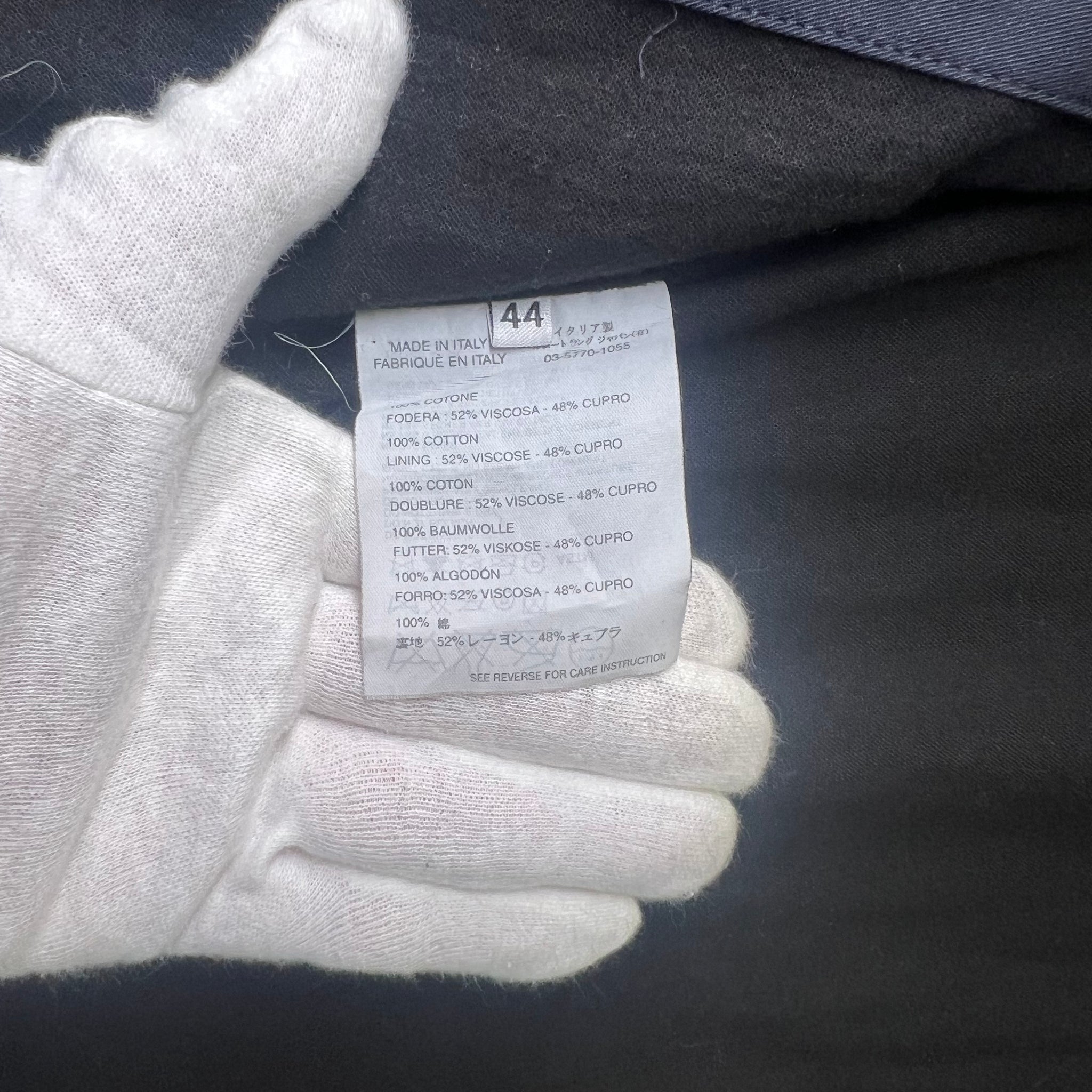 HELMUT LANG 2004SS COTTON BONDAGE OVERDYED JACKET WITH FLAP