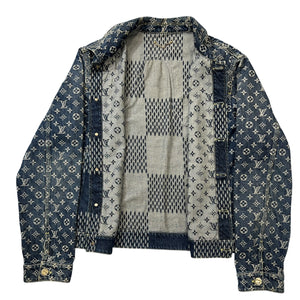 LOUIS VUITTON 2020AW × NIGO Giant Damier Waves Monogram Denim Jacket