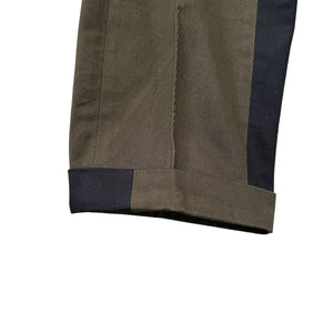HERMES Military Bi-color Cotton Straight Pants